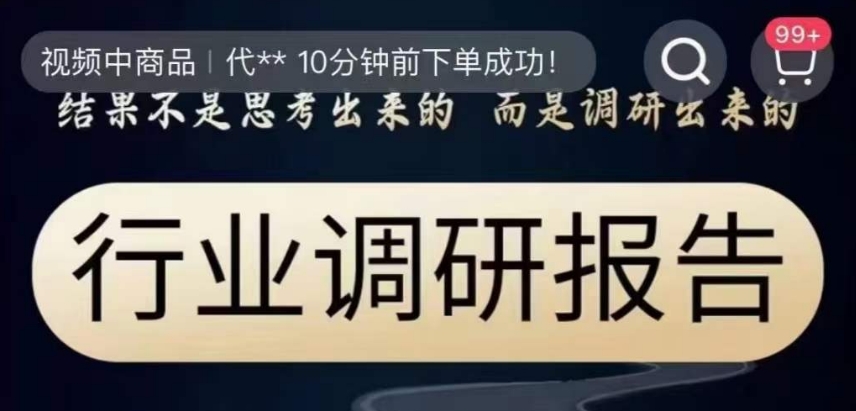 行业调研报告，结果不是思考出来的而是调研出来的-久久资源库