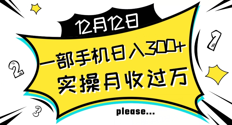 【全网变现首发】新手实操单号日入500+，渠道收益稳定，项目可批量放大【揭秘】-久久资源库