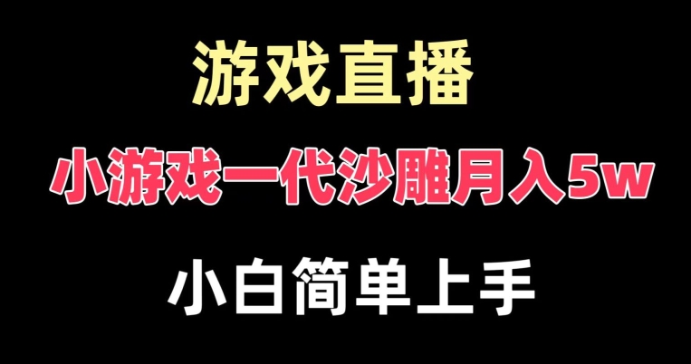 玩小游戏一代沙雕月入5w，爆裂变现，快速拿结果，高级保姆式教学【揭秘】-久久资源库