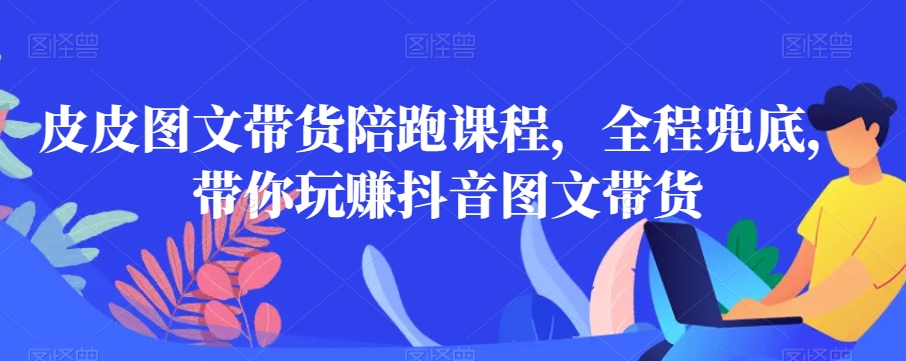 皮皮图文带货陪跑课程，全程兜底，带你玩赚抖音图文带货-久久资源库