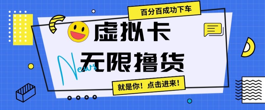 虚拟卡无限撸货，百分百成功下车【仅揭秘】-久久资源库