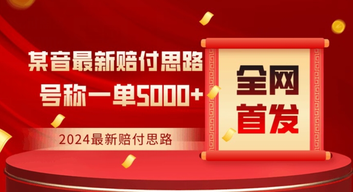 全网首发，2024最新抖音赔付项目，号称一单5000+保姆级拆解【仅揭秘】-久久资源库
