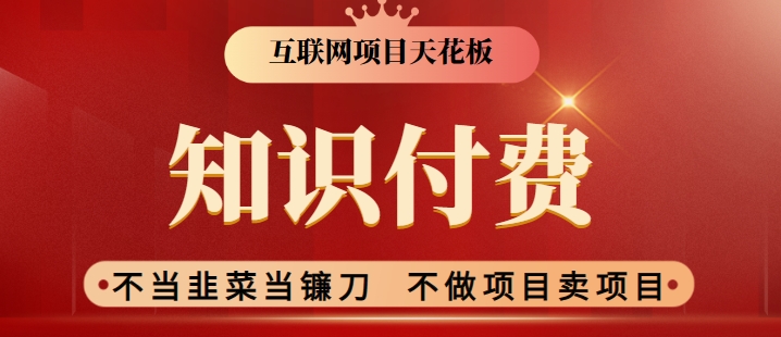 2024互联网项目天花板，新手小白也可以通过知识付费月入10W，实现财富自由【揭秘】-久久资源库