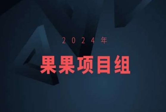 2024年果果项目组项目合集-果果最新项目-久久资源库
