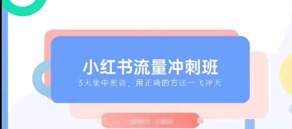 小红书流量冲刺班2025，最懂小红书的女人，快速教你2025年入局小红书-久久资源库