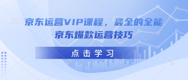 京东运营VIP课程，最全的全能京东爆款运营技巧-久久资源库