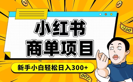 小红书千粉商单，稳定快速变现项目，实现月入6-8k并不是很难-久久资源库