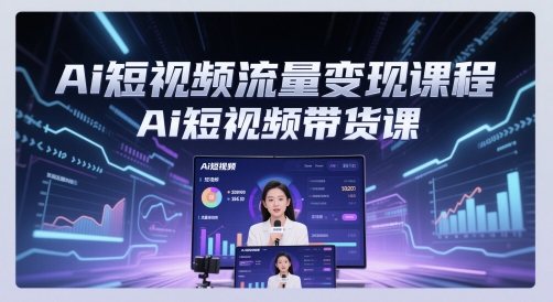 Ai短视频流量变现课程，Ai短视频带货课-久久资源库