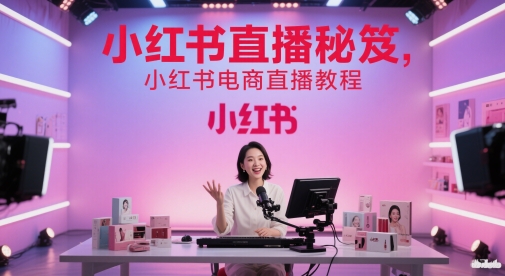 小红书直播秘笈，小红书电商直播教程-久久资源库
